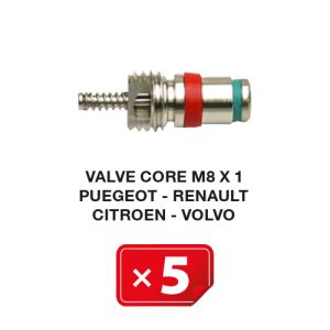 Valve Core M8 x 1 Peugeot-Renault-Citroen-Volvo (5 pcs. Pack)