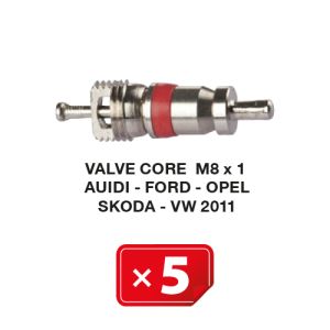 Valve Core M8 x 1 Audi-Ford-Opel-Skoda-VW 2011 (5 pcs. Pack)