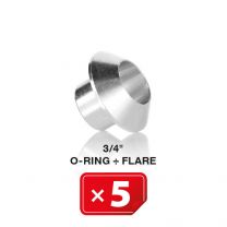 Taper Reducer - 3/4" O-Ring + Flare (5 pcs. Pack)