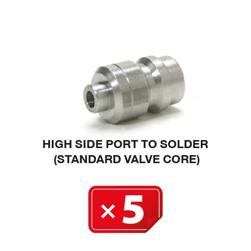 High Side Port To Solder Standard Valve Core 5 Pcs Pack
