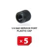 Service Port Plastic Cap 1/4 SAE (5 pcs. Pack)