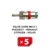 Valve Core M8 x 1 Peugeot-Renault-Citroen-Volvo (5 pcs. Pack)
