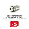 Low side port with standard valve core (BMW-Mercedes-Mini-Rover) (5 pcs. Pack)