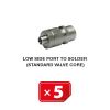 Low side port to solder (standard valve core) (5 pcs. Pack)
